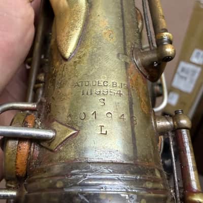 Vintage 1914 Conn Elkhart Soprano Saxophone w/ Case - Fair Condition image 4