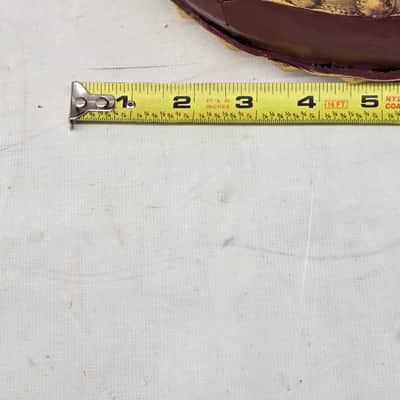 Vintage Chinese Tack Double Sided Painted Hand Drum 10 X 4 image 19
