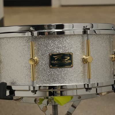 Canopus 14x6.5 "The Maple" 8-ply Snare Drum 2024 - Silver Sparkle image 2