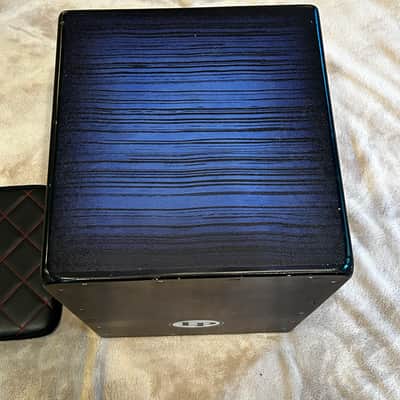 Latin Percussion LP Aspire Accents Cajon - Blueburst Streak Finish 2010s w/ LP Seat Cushion image 2