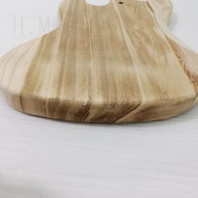 Unfinished DIY Project Paulownia Wood Jazz Bass Style Body image 12