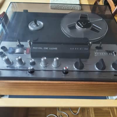 UHER Royal de Luxe reel-to-reel tape recorder + dust cover & wooden case Made in West Germany image 2