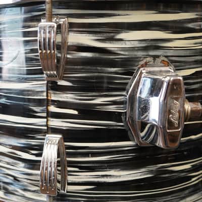 Vintage 1970s Ludwig USA 12" Maple/Mahogany Tom - Black Oyster Pearl | 8x12" image 15