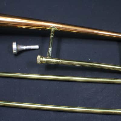 A Conn Shooting Stars Director Model 18 H Tri Color Trombone in Original Case # 8 TR image 4