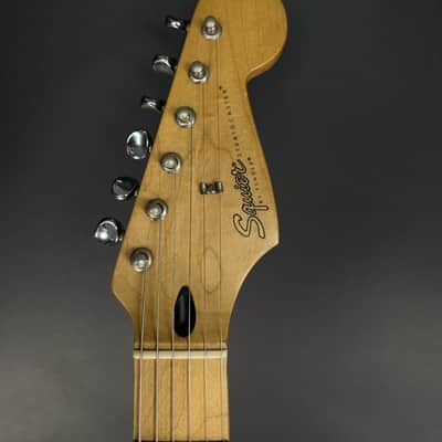 1998 Squier Fat Strat Maple Neck - Black image 5