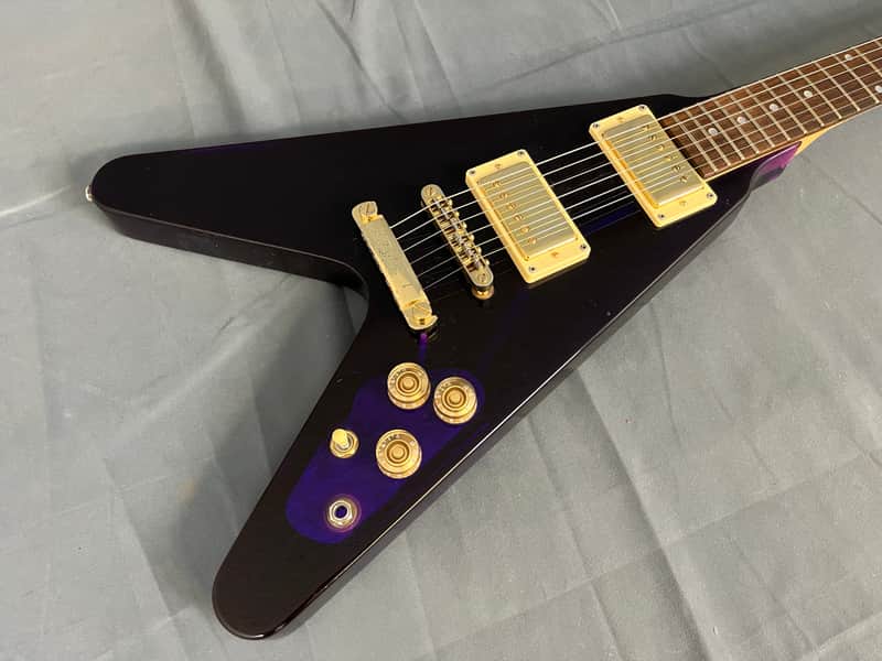 Galveston Electric Guitar Purple Transparent Lucite Acrylic with Case image 1