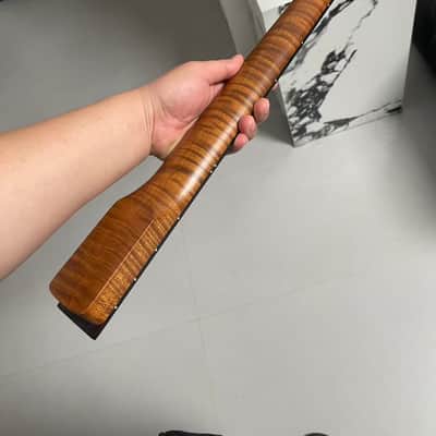 4a Round End stainless steel 22frets Roasted flame Maple guitar neck 25.5inch hole 10mm Satin Rosewood fingerboard ,4A Bone nut Stainless steel 22fret satin Roasted Flame Maple electric guitar neck image 5