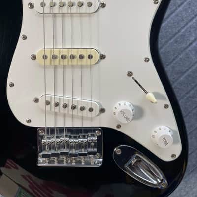 Squier Stratocaster Mini Piano Black KILLER FLAME MAPLE NECK! In-USA Setup and Fret Polish image 4