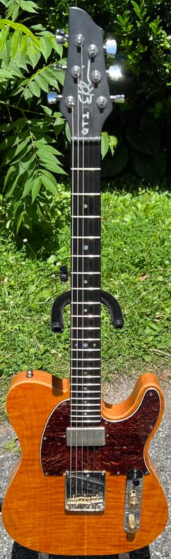 2015 EKlein Custom Telecaster Electric Guitar Amber Flame Maple Ed Klein Tele image 1