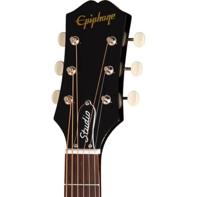 Epiphone Blues King Studio Acoustic Electric Guitar - Ebony image 4