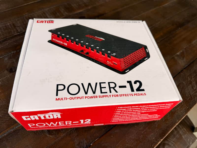Gator GTR-PWR-12 Power 12 Isolated Pedalboard Power Supply – Mint / Unused