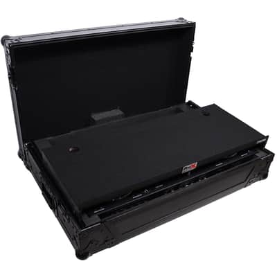 ProX XS-DDJFLX10WLTBLLED ATA Flight Style Road Case For Pioneer DDJ-GRV6 or DDJ-FLX10 DJ Controller with Laptop Shelf 1U Rack Space Wheels and LED - Black image 5