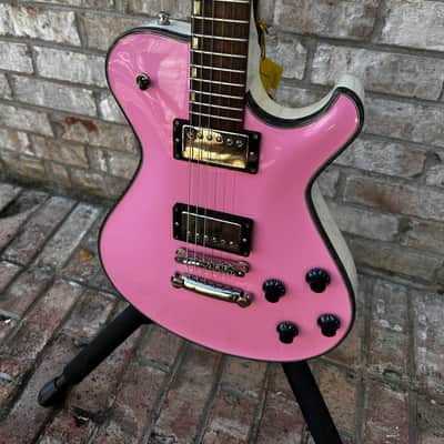 Knaggs Knaggs SSC Steve Stevens Signature Singlecut - Pink / White Gloss - Bare Knuckle 2019 - Pink image 1
