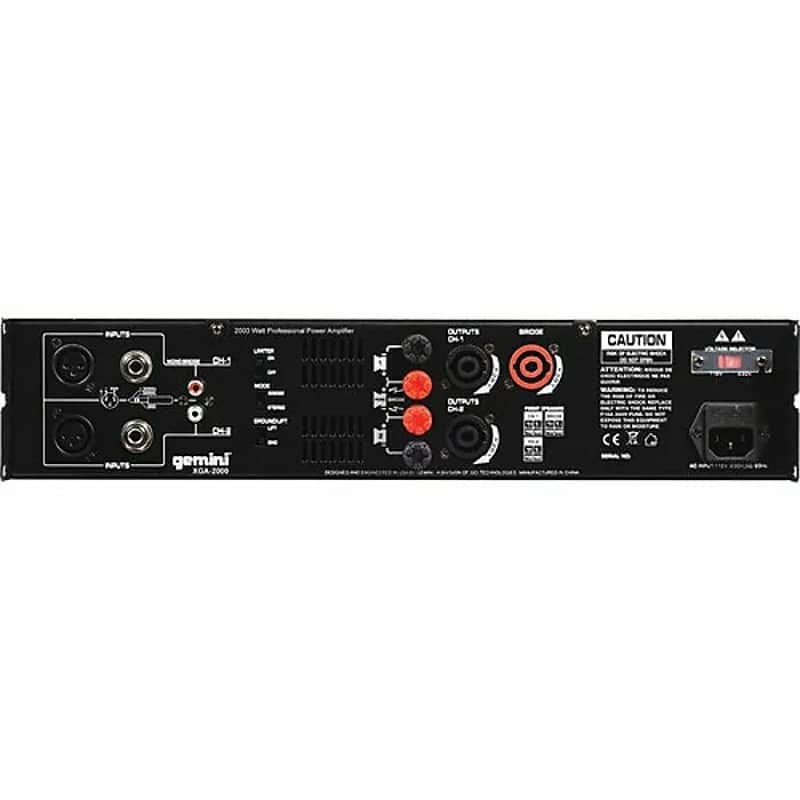 Gemini XGA-2000 Professional 2000-Watt Rackmount Power Amp image 2