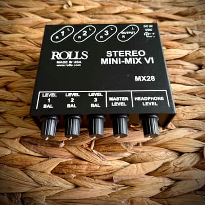 Rolls MX28 Mini-Mix VI Stereo Mixer 2020s - Black image 1
