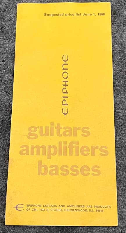 Epiphone Price guide 1968 image 1