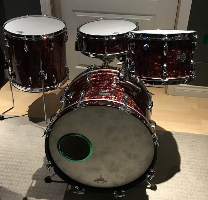 Yamaha Vintage Drum Set 'D20 Outfit' 1969 Red Pine wrap image 1