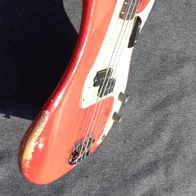 Fender Precision Bass 1963 - Fiesta Red - Custom Color - image 5