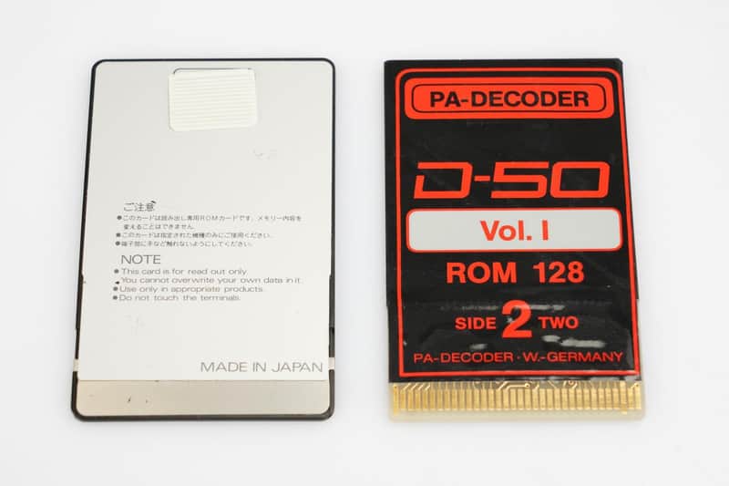 Roland PN-D50-00 & PA Decoder D-50 2-Sided ROM Memory Cards #54297