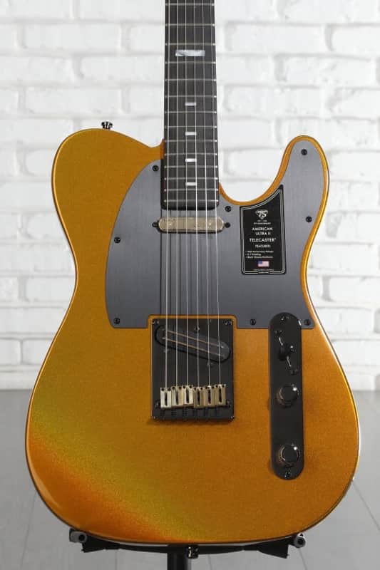 Fender 75th Anniversary American Ultra II Telecaster Electric Guitar - Liquid Gold (TeleU275LGd1)