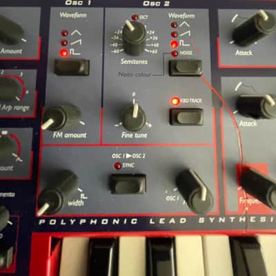 Nord Lead 49-Key 4-Voice Polyphonic Synthesizer 1995 - 1997 - Red image 5