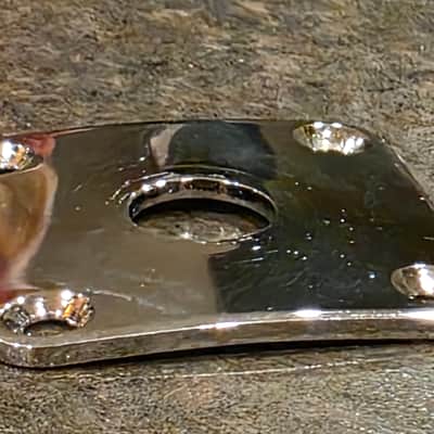 70’s Gibson Chrome Metal Jack Plate Vintage SG Les Paul Deluxe 1973 image 5