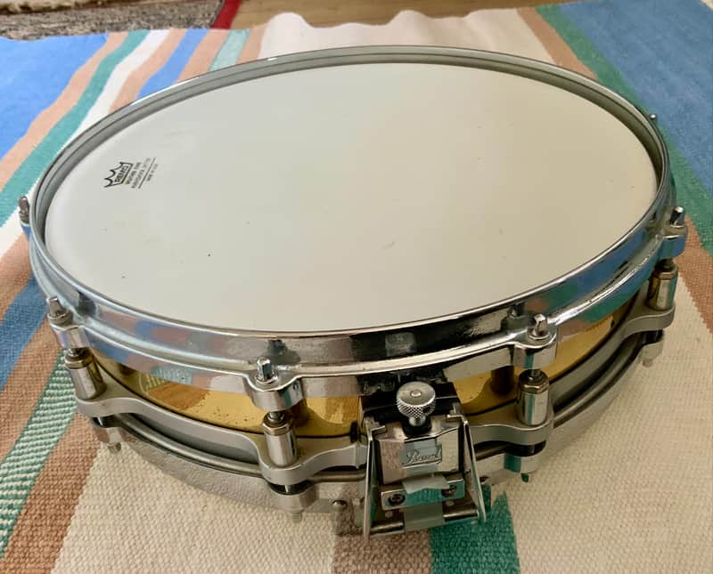 Pearl  Pearl 14’’x 3.5’’ free floating brass shell…piccolo brass snare drum 1997 image 1
