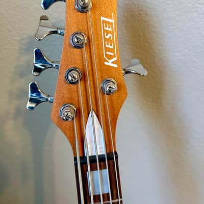 Kiesel Mahogany PB5 5-String PJ Bass 2021 Transparent Blue w/ Nordstrand Pickups image 3