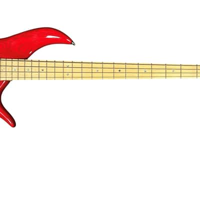 F BASS BN4 Trans Red, Maple Fingerboard, Very Good w/Cosmetic Flaws image 8