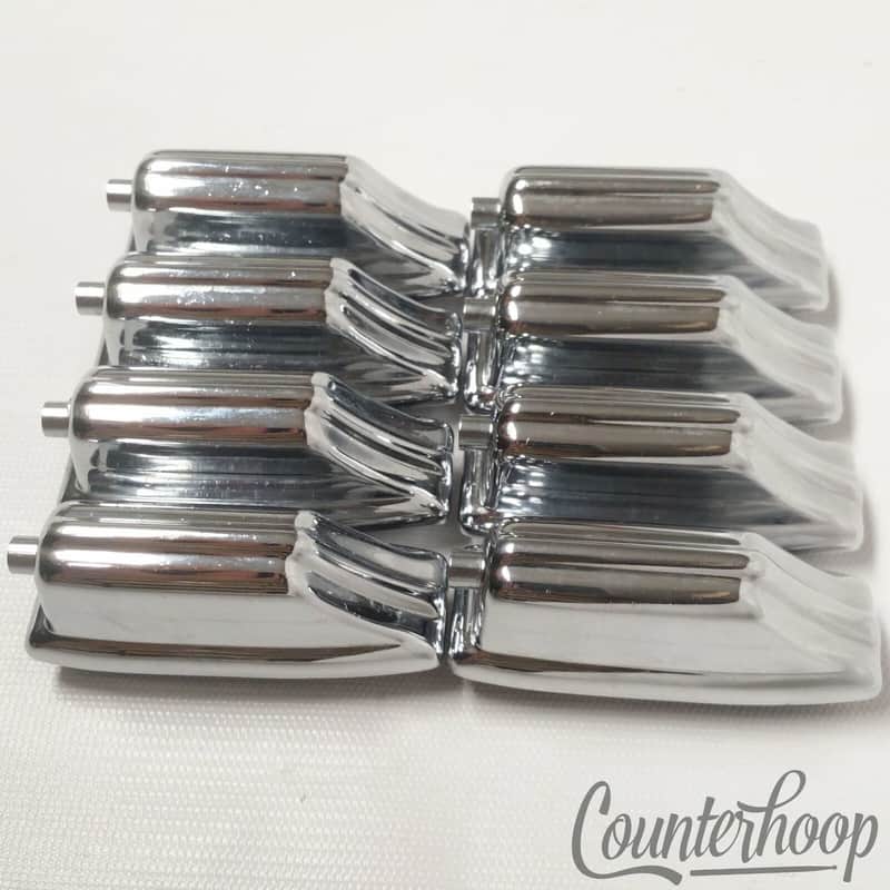 *Rogers 8x Beavertail Bass Drum Lugs Chrome Fullerton Vintage 60s-70s Powertone* image 1