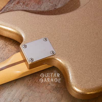 Fender USA Strat neck on a Custom Jazzmaster Thinline offset body Champagne Sparkle Fender USA pickups 4-way wiring Gotoh bridge - unique! image 25