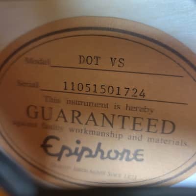 2011 Epiphone Dot VS - Vintage Sunburst image 16