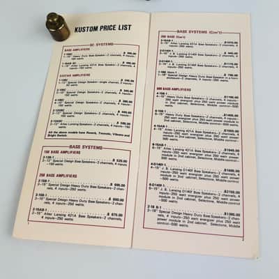 Kustom Suggested Retail Price List Flyer 1971 image 7