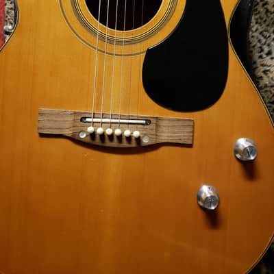Vintage Fame Acoustic Electric Guitar 747 Chet Atkins MIJ Japan 1970's w/Hard Shell Dean Case! image 2