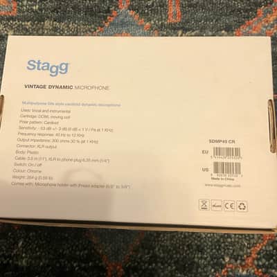 (MINT) Stagg SDMP40-CR Multipurpose 50s Style Cardioid Dynamic Microphone, Chrome image 3