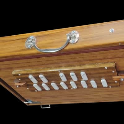 440 Hz Tattva Perfectly-Tuned Full Teakwood Indo-Gaelic SHRUTI BOX / SURPETI. C to C'. 13 Stoppers image 2