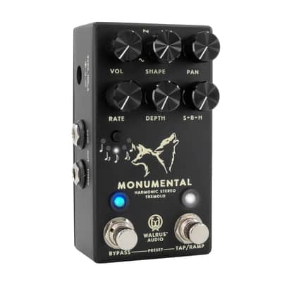 New Walrus Audio Monumental Black Harmonic Stereo Tremolo Guitar Effects Pedal image 6