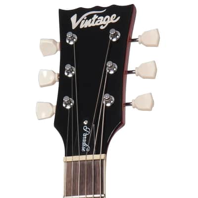 Vintage LV100AFD Reissued Paradise Left-Handed Flamed Amber image 7