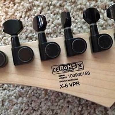 Cort X-6VPR-BKS Snake Skin electric guitar w/DiMarzio Super Distortion Bridge Pickup image 8