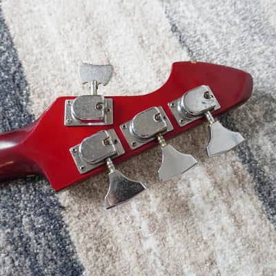 Rare 1965–1966 Teisco Spectrum Series EBX-200 Bass Metallic Red Vintage MIJ Bizarre Bass image 9