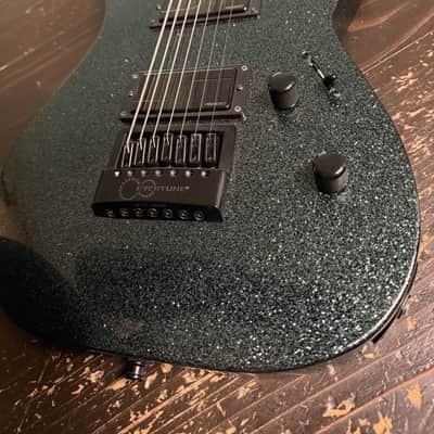 ESP LTD M-1007B 7-string Baritone Electric Guitar - Granite Sparkle Evertune image 5