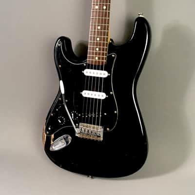 LEFTY! Vintage 1995 Fender Nirvana Tribute Stratocaster Black Heavy Relic Strat Guitar Seymour Duncan 7.3 Lb SSC image 2