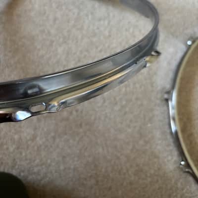 10” 6 Lug Gretsch USA Custom? Triple Flange Hoops + 14” 10 Lug Triple Flange Snare Hoops image 3