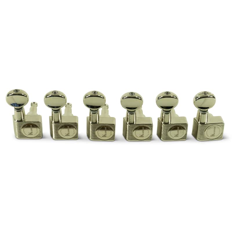 Kluson 6 In Line Contemporary Diecast Series 2 Pin Tuning Machines, Staggered Posts, KCDF-6BX-N, Nickel image 1