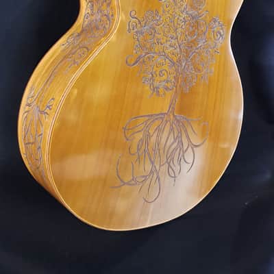 Blueberry Handmade Grand Concert Acoustic Guitar Tree of Life image 10