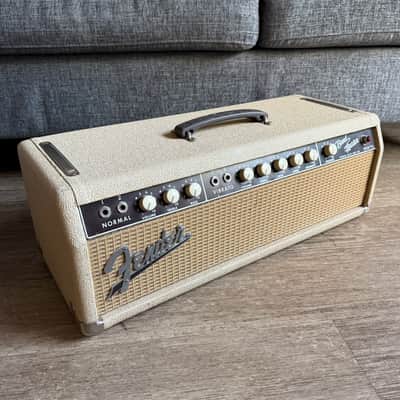 Pre-CBS 1962 Fender Bandmaster Amp 6G7-A Blonde Brown Face Beige Grille Cloth image 3