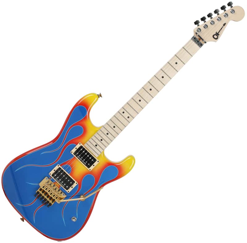 Charvel USA Custom San Dimas Vintage Flames Graphic Unique Design Flame Guitar image 1