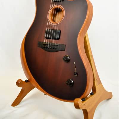 Fender American Acoustasonic Jazzmaster Bourbon Burst Acoustic Electric Guitar w/ Gig Bag image 5