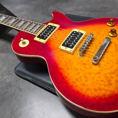 1994 Epiphone Les Paul Standard Birdseye Figured Top Korean Samick Long-Tenon MIK Korea Vintage 90s 1990's Gibson Truss Rod Cover image 5