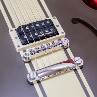 Epiphone Tom DeLonge Signature ES-333 | Brown Cream Stripe image 6